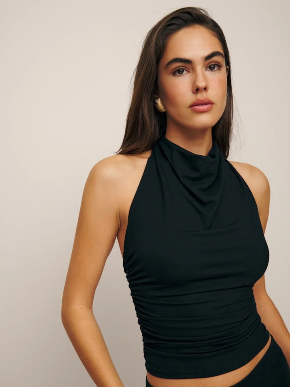 Reformation Enzo Knit Top Black - Size XL NWOT